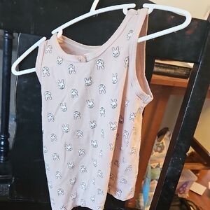 Joe Fresh Pink Bunny Tank Top